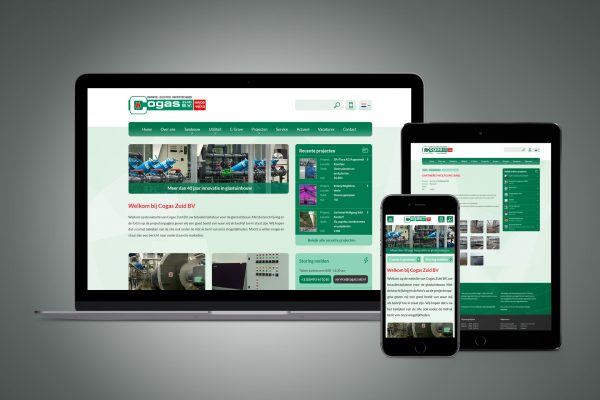 Portfolio image responsive website design UI Cogas Zuid Eric Steuten Creative Director art direction & UI UX design