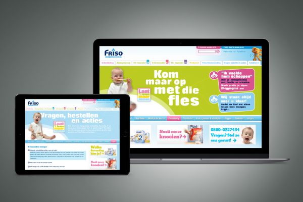 Portfolio image website UI Friso Kindervoeding Eric Steuten Creative Director art direction & UI UX designer