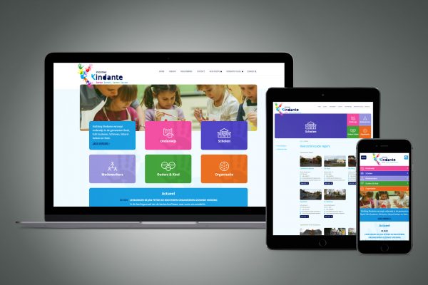 Portfolio image responsive website UI Stichting Kindante Eric Steuten Creative Director art direction & UI UX designer