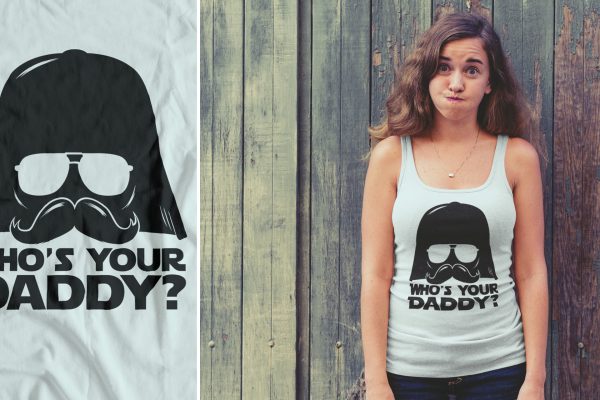Portfolio image t-shirt design Who's your daddy Eric Steuten Creative Director art direction & UI UX design