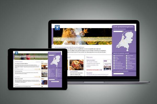 Portfolio image website UI VVV NBTC Eric Steuten Creative Director art direction & UI UX designer